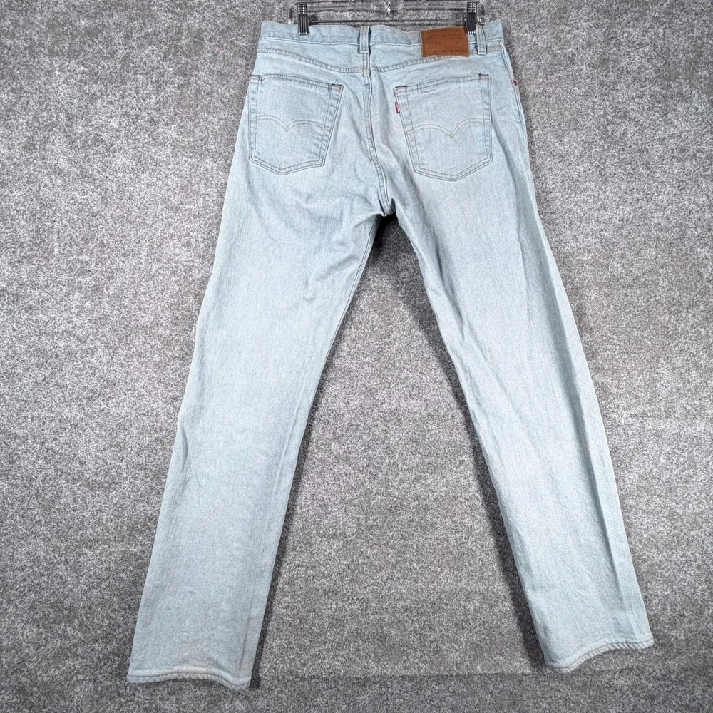 Levis 501 '93 Jeans Mens 33x34 Blue Denim Cotton Stretch Straight Fit Mid Rise‎